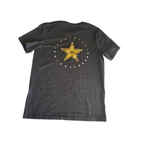 Rockstar Energy Drink Athlete Exclusive Mens Large Black Graphic T-Shirt Star